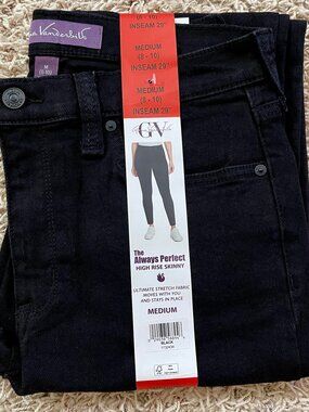 Gloria Vanderbilt Women's The Always Perfect High Rise Skinny Jeans, Sz M (8-10)